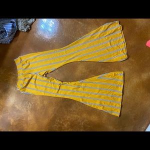 Vintage Style Striped Bell Bottom Flares small